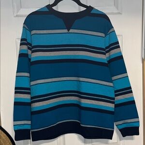 Studio Works Men's Multicolor Striped Crewneck Sweater